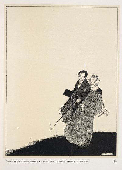 Den store elsker. "Fugtig sort jordskimmel;... og høje steder; fodspor i duggen" af Harry Clarke