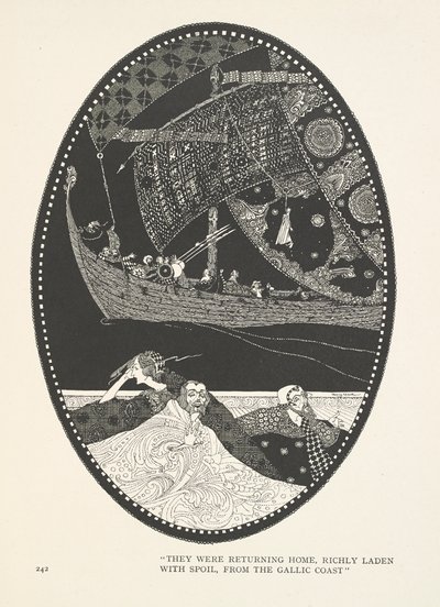 Marskongens Datter. De var på vej hjem, rigt belæsset med bytte, fra den galliske kyst. af Harry Clarke