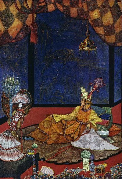 Nattergalen, eventyr af HC Andersen (1805-1875), illustration af Harry Clarke (1890-1931) af Harry Clarke