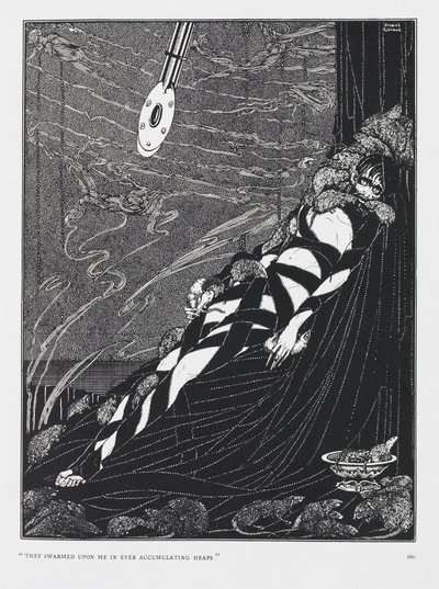 De sværmede over mig i alle bunker. Fra historien The Pit and the Pendulum. af Harry Clarke