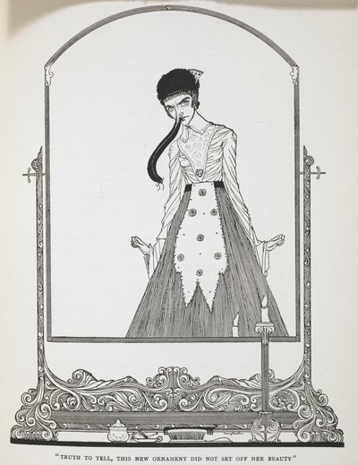 "Sandt at sige, dette nye ornament satte ikke gang i hendes skønhed." Illustration til historien, 