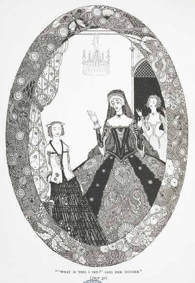"Hvad er det, jeg ser?" sagde hendes mor." Illustration til historien 