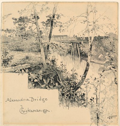 Alexandria Bridge, Chickamauga af Harry Fenn