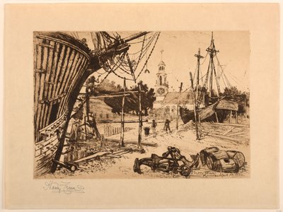 Wharf, Kennebunkport, Maine af Harry Fenn