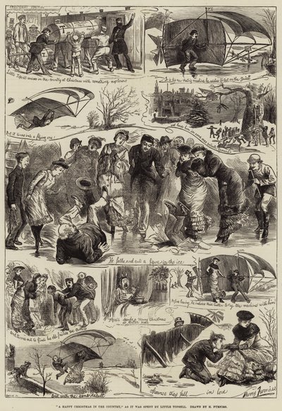 Glædelig jul på landet, som den blev tilbragt af Lille Topsell af Harry Furniss