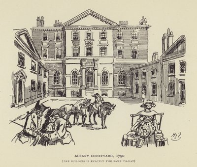 Albany Courtyard, 1790, Bygningen er nøjagtig den samme i dag af Harry Furniss