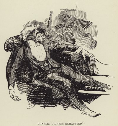 Charles Dickens udmattet af Harry Furniss