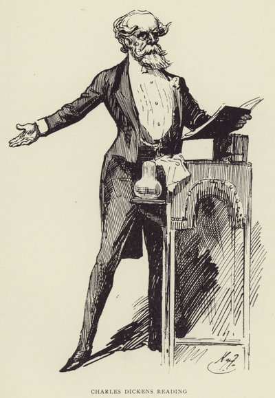 Charles Dickens læser af Harry Furniss