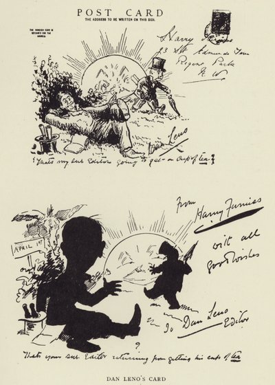 Dan Lenos kort af Harry Furniss