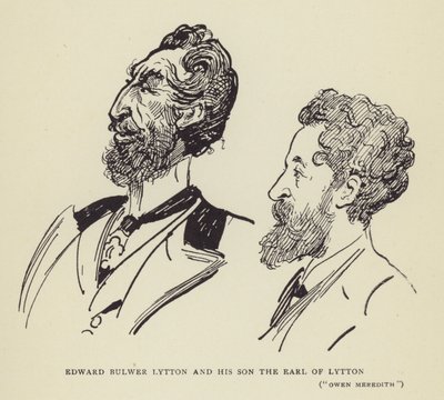 Edward Bulwer Lytton og hans søn jarlen af Lytton, Owen Meredith af Harry Furniss