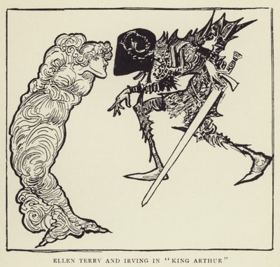 Ellen Terry og Irving i King Arthur af Harry Furniss