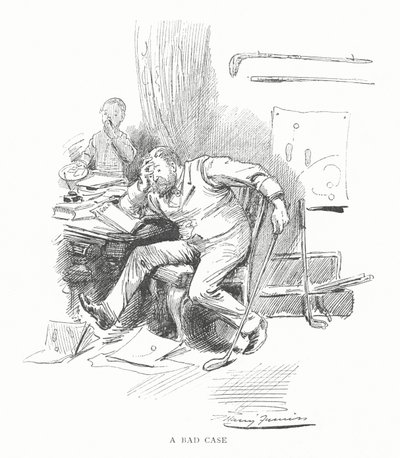 Golf: En dårlig sag (litho) af Harry Furniss