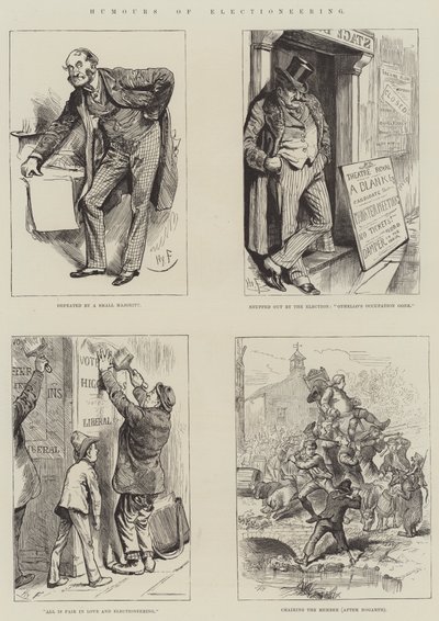 Humor om valgkamp af Harry Furniss