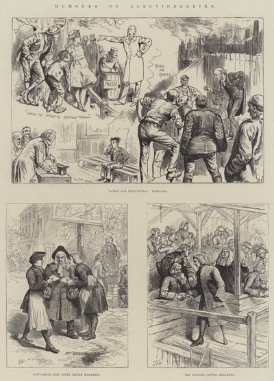Humor om valgkamp af Harry Furniss