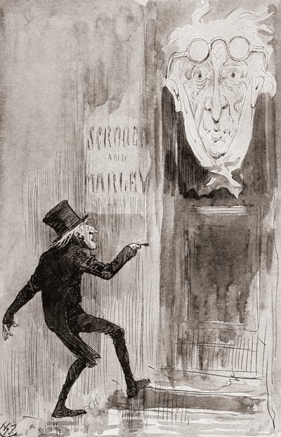 Illustration til A Christmas Carol fra The Christmas Books af Charles Dickens af Harry Furniss