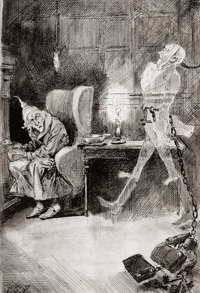Illustration til A Christmas Carol fra The Christmas Books af Charles Dickens af Harry Furniss