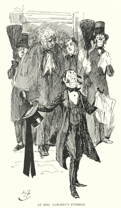 Illustration til store forventninger af Charles Dickens (litho) af Harry Furniss