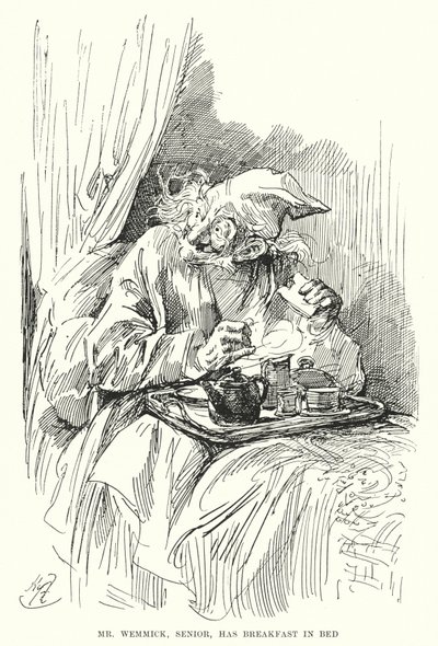 Illustration til store forventninger af Charles Dickens (litho) af Harry Furniss