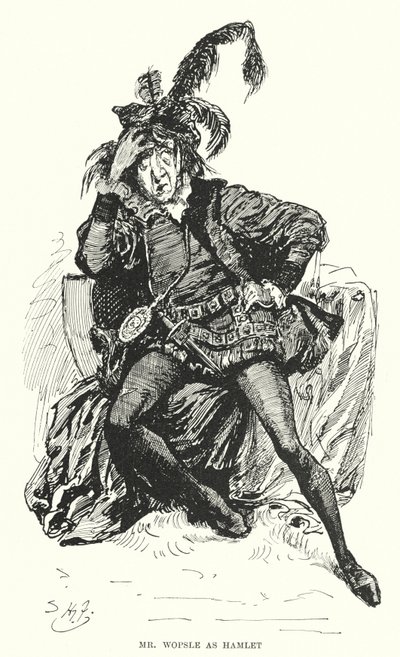 Illustration til store forventninger af Charles Dickens (litho) af Harry Furniss