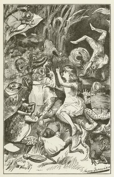 Illustration til Sylvie og Bruno af Lewis Carroll af Harry Furniss