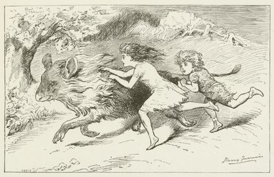 Illustration til Sylvie og Bruno af Lewis Carroll af Harry Furniss