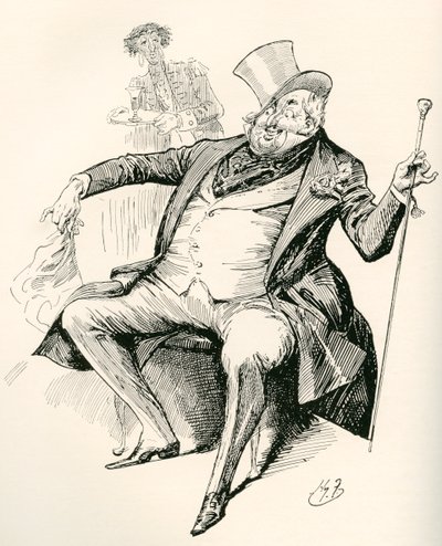 Joey B. Illustration af Harry Furniss til Charles Dickens-romanen Dombey and Son, fra The Testimonial Edition, udgivet 1910. af Harry Furniss