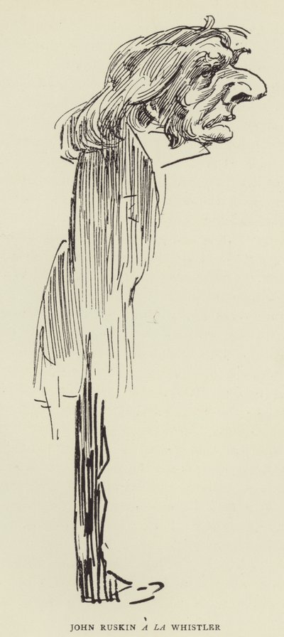 John Ruskin a la Whistler af Harry Furniss