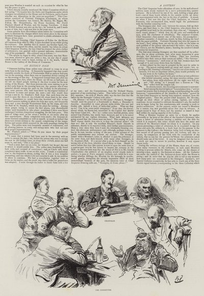 Livet i parlamentet, fremmede i huset af Harry Furniss