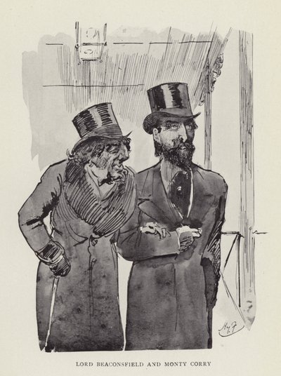 Lord Beaconsfield og Monty Corry af Harry Furniss