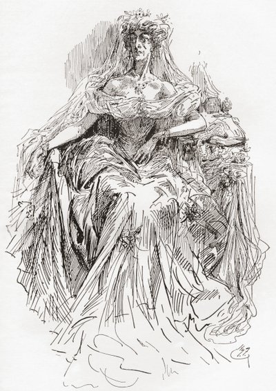 Miss Havisham (gravering) af Harry Furniss