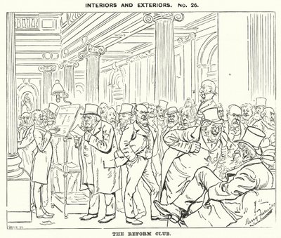 Punch tegnefilm: The Reform Club (gravering) af Harry Furniss