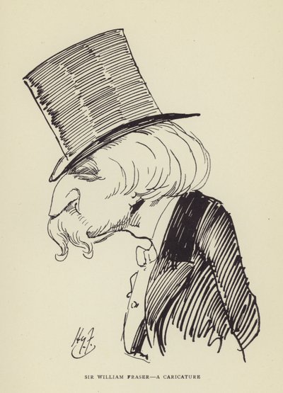 Sir William Fraser, en karikatur af Harry Furniss