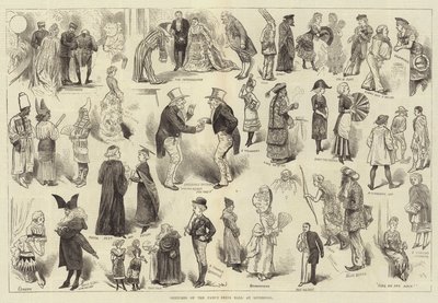 Skitser af Fancy Dress Ball i Liverpool af Harry Furniss