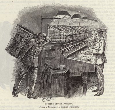 Sortering af brevpakker af Harry Furniss
