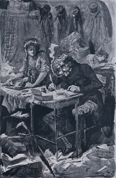 Tiggerbrevsforfatteren (litho) af Harry Furniss