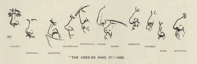 Noes-erne (dvs. politikernes næser) har det - 1883 (litho) af Harry Furniss