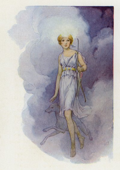 Hendes navn var Diana (farvelitografi) af Harry George Theaker
