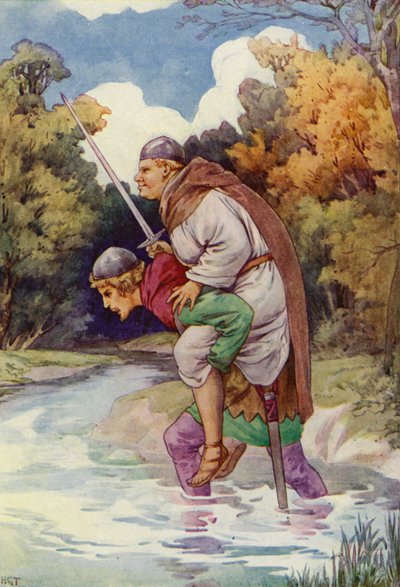 Munken fik ham til at grynte med sin store vægt (farvelitografi) af Harry George Theaker