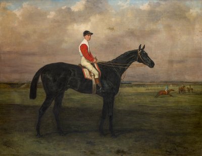 Chippendale-En væddeløbshest med jockey på Newmarket Racecourse, ca. 1874 (olie på lærred) af Harry Hall
