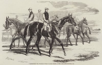 Imperieuse, vinderen af St Leger Stakes, ved Doncaster-mødet, 1857 af Harry Hall