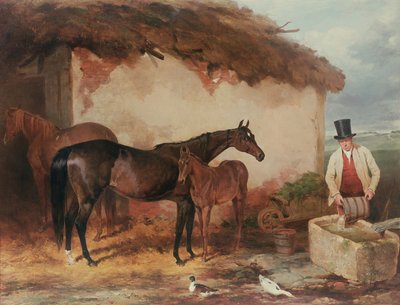Hoppen måske med sit føl, 1846 af Harry Hall