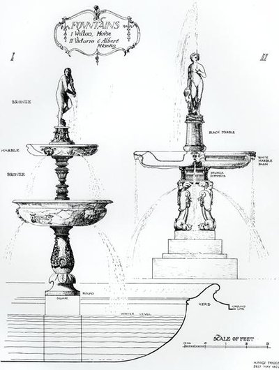 Fountains, Wilton House, Wiltshire og Victoria and Albert Museum, London af Harry Inigo Triggs