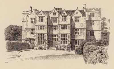 Chastleton House, Oxfordshire (farve litho) af Harry Percy Clifford
