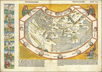 Verdenskortet fra 1493 - Secunda etas mundi af Hartmann Schedel