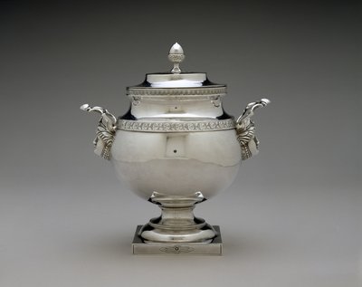 sukkerskål, ca. 1810-1835 (sølv) af Harvey Lewis