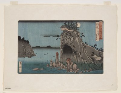 Bingoprovinsen: Abuto, Kannon Temple (Bingo, Abuto, Kannond?) (træblok i farver) af Hasegawa I Sadanobu