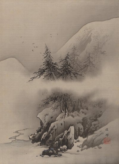 Snelandskab, ca. 1885-89. af Hashimoto Gaho