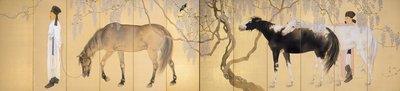 Besøger en eremit, 1930 af Hashimoto Kansetsu
