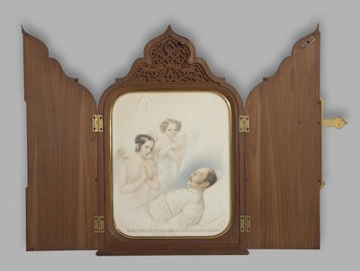 Kejser Nicholas I på dødslejet, 1855 af Hau