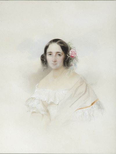 Portræt af Anna Alexeevna Olenina 1808-1888, 1839 af Hau